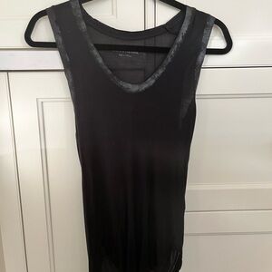 Zadig and Voltaire tank top w satin trim around collar and arms